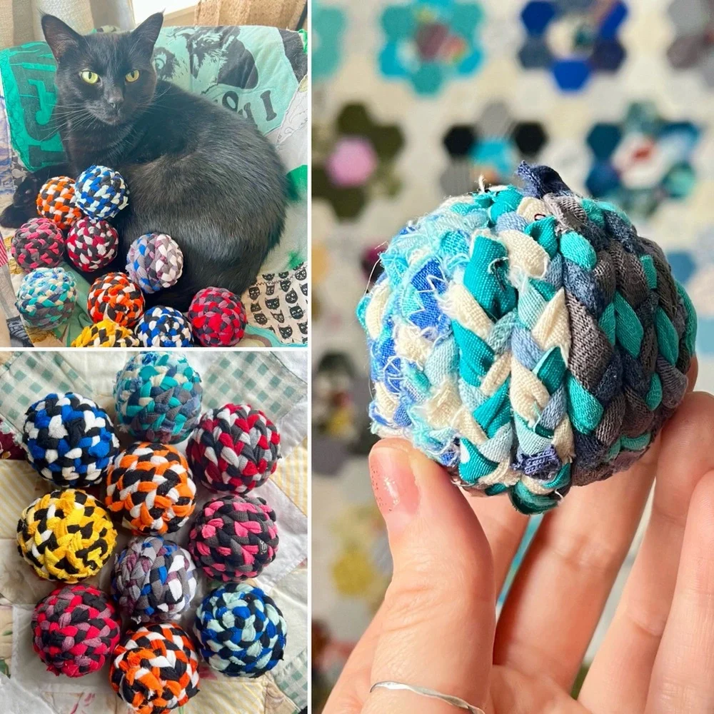 Colorful Cat Toy - Braided Ball